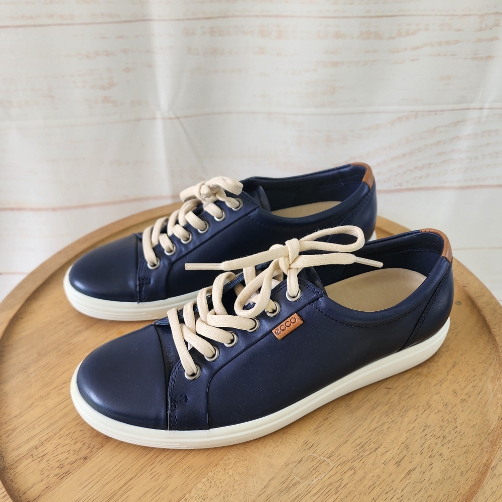 Ecco Navy and Cream Women's Sneakers